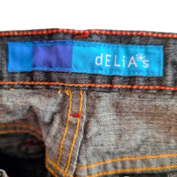 dELIA*s by Dolls Kill Distressed Black Denim Mid-Rise Jeans Size 15/16, … - Picture 11 of 12